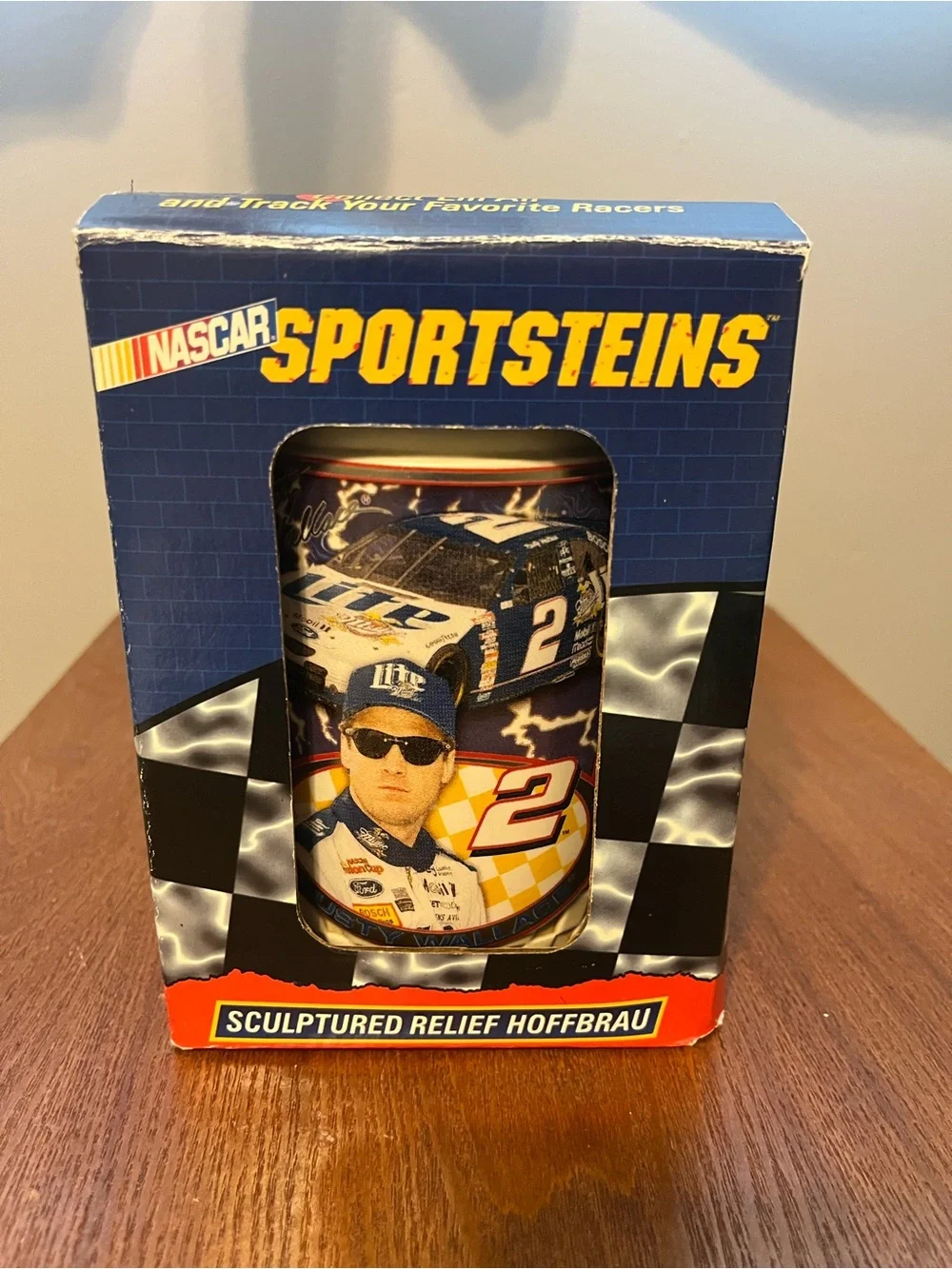 Dram Tree NASCAR Rusty Wallace #2 Hoffbrau Sportsteins Stein w/ Box